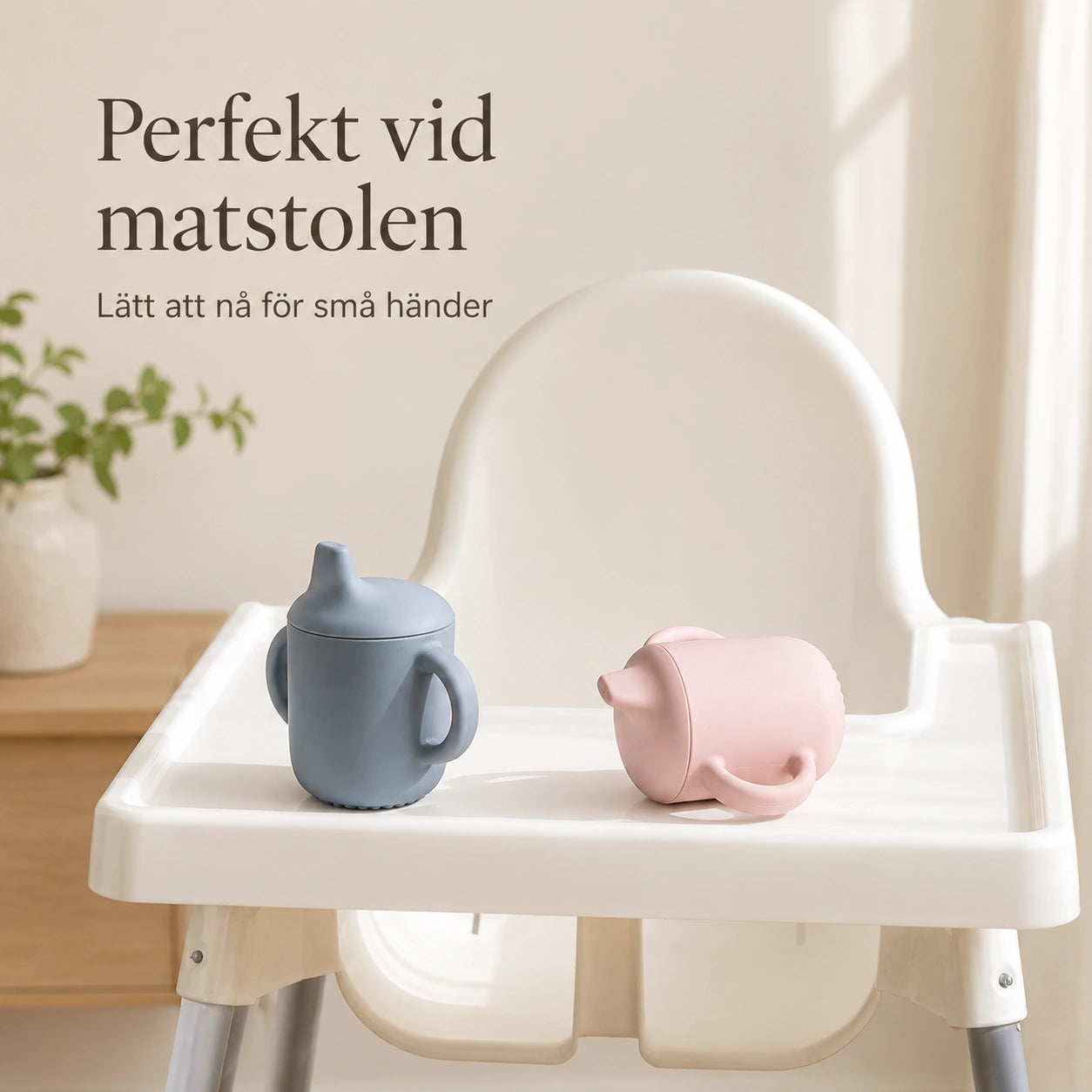 Pipmugg Baby i Silikon med Handtag