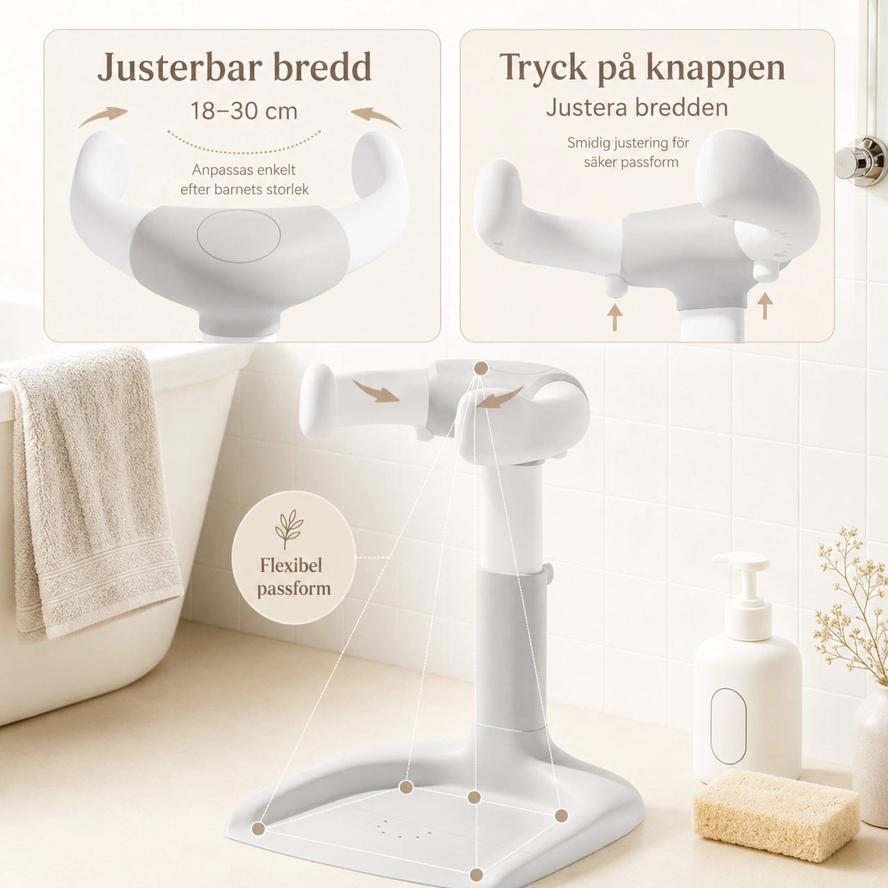 Justerbart Badstöd
