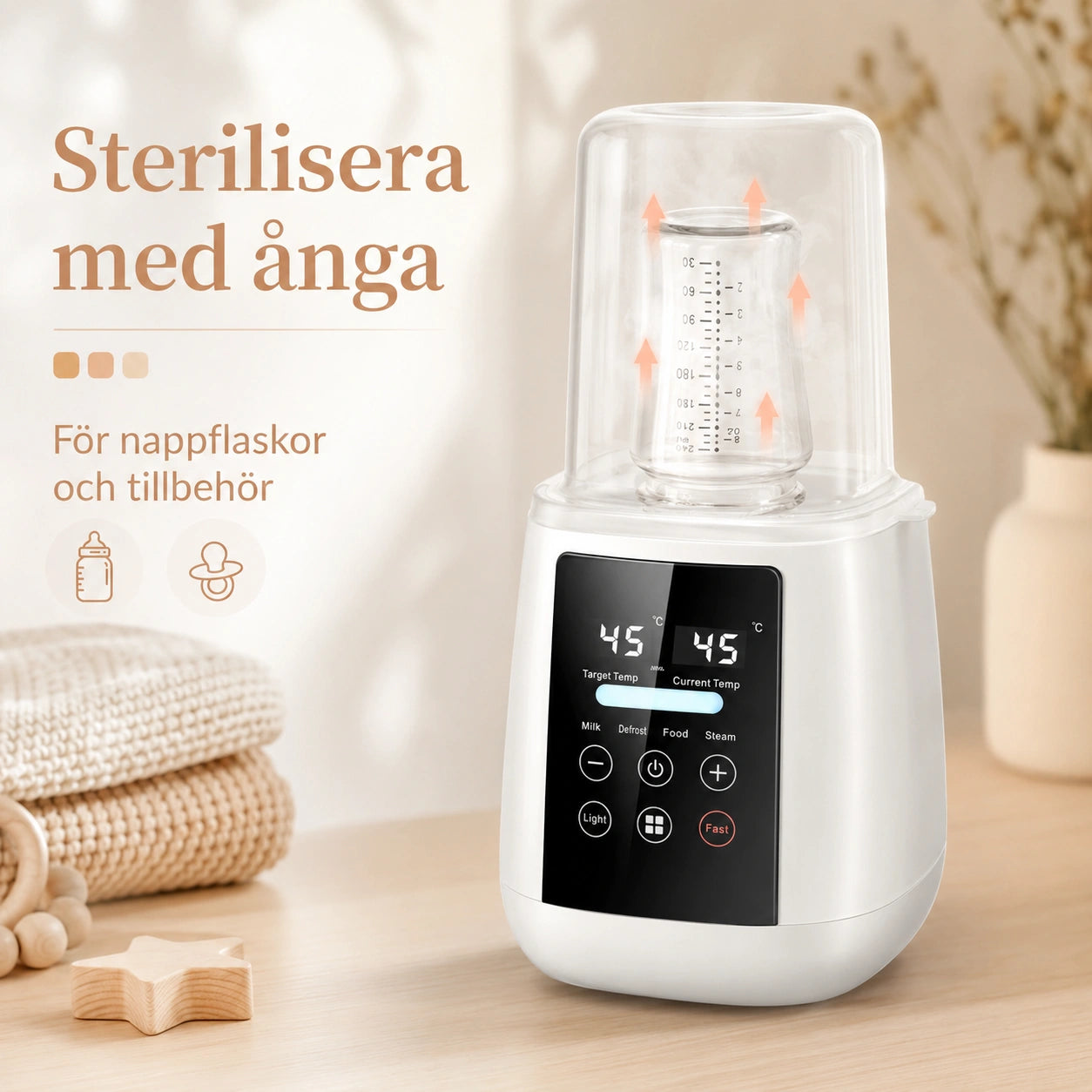 Flaskvärmare och Sterilisator 6-i-1