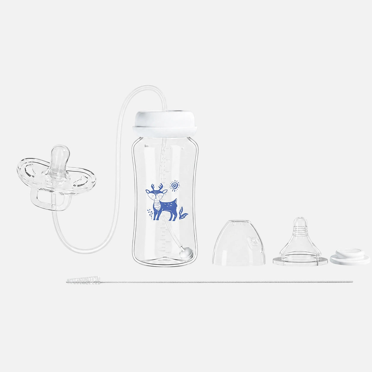 Spillfri Nappflaska 300 ml med Sugrör
