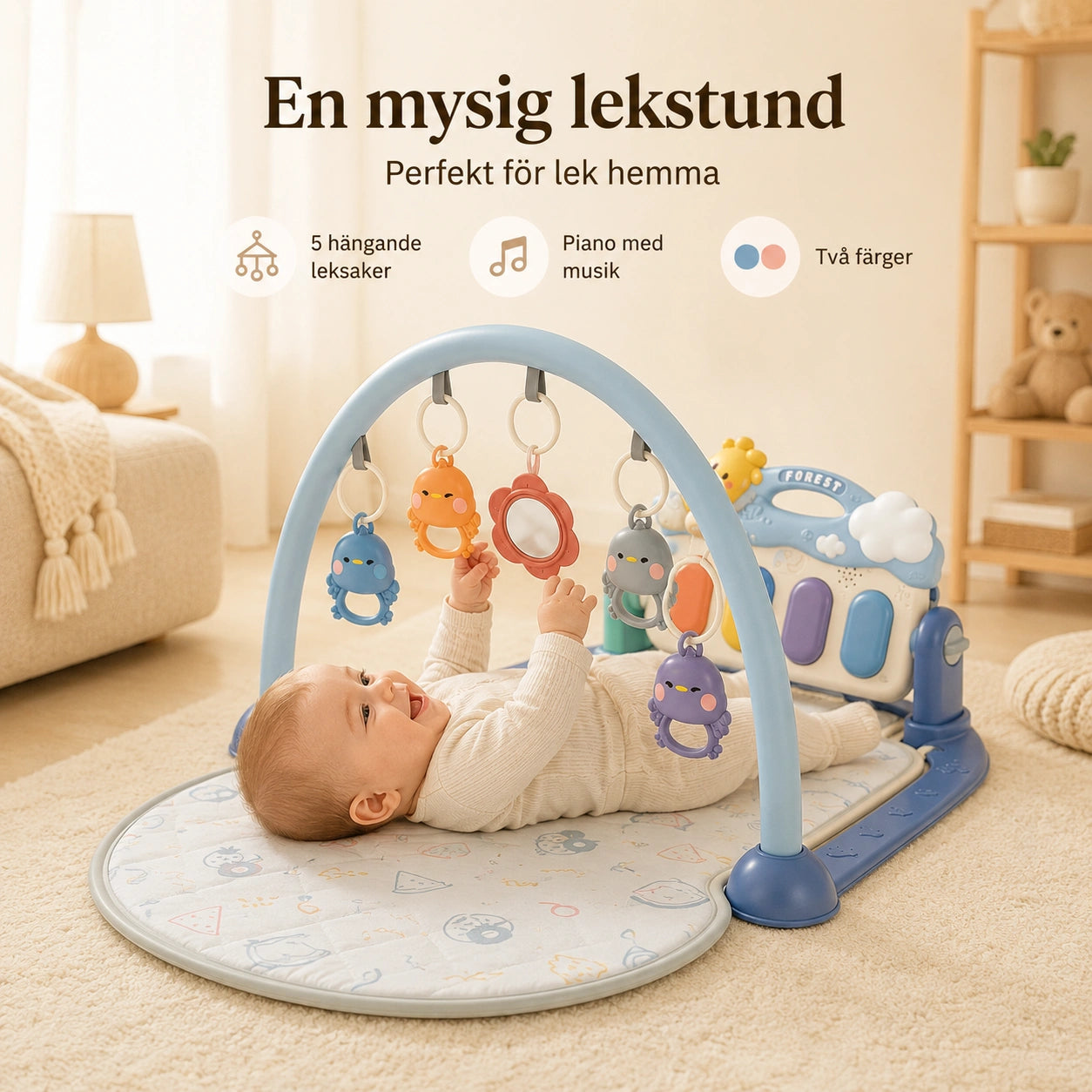 Baby Gym med Piano och Lekmatta