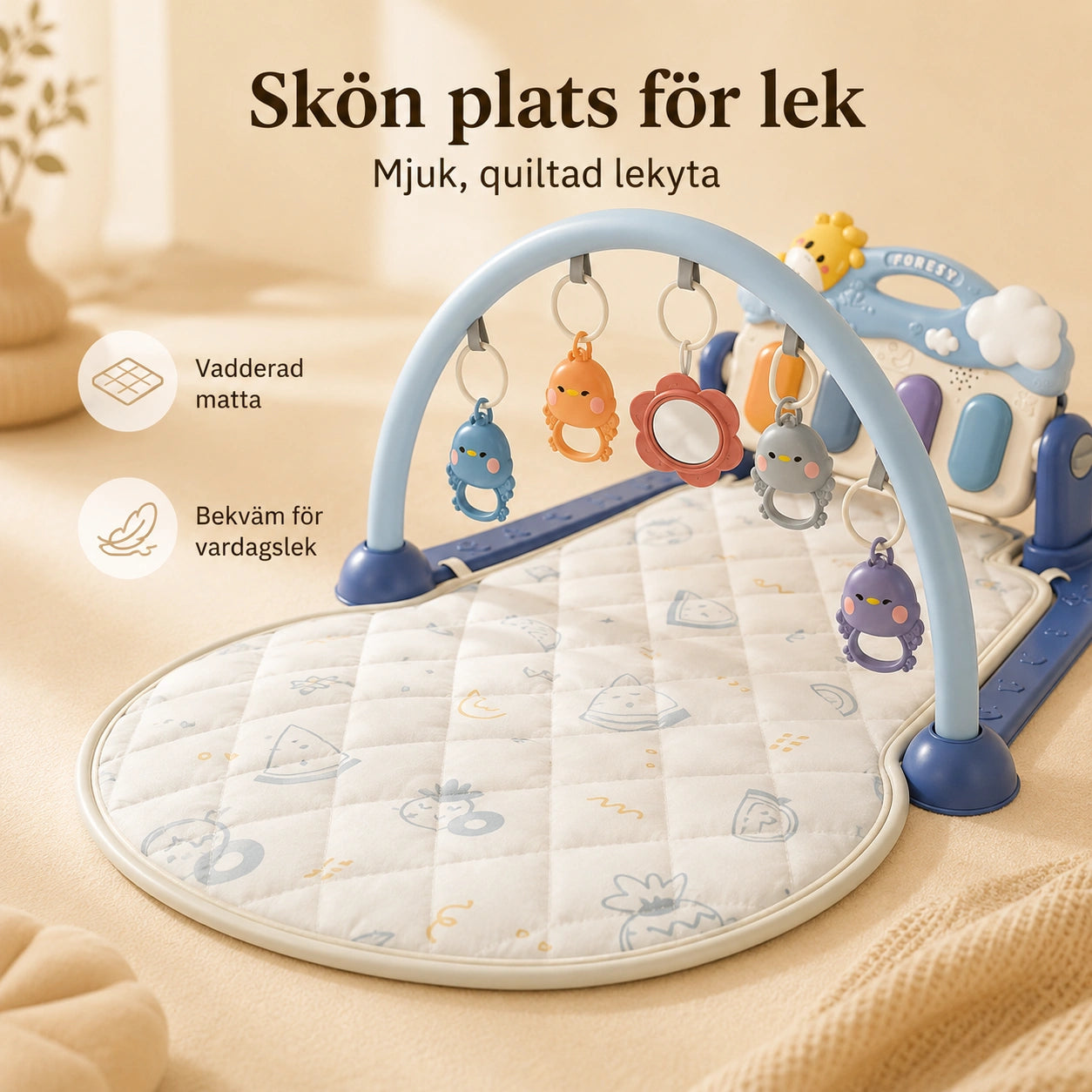 Baby Gym med Piano och Lekmatta