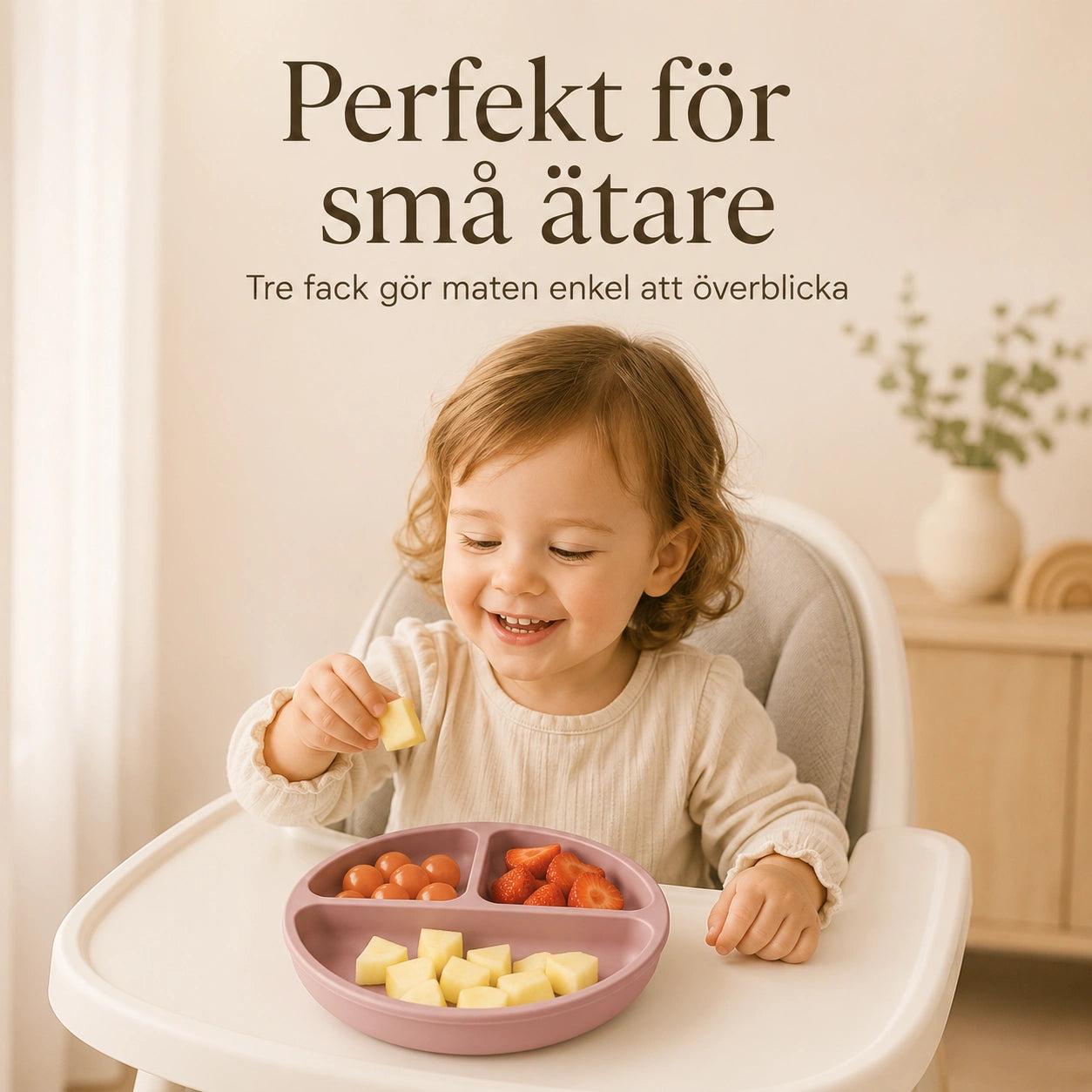 Silikontallrik med Sugpropp