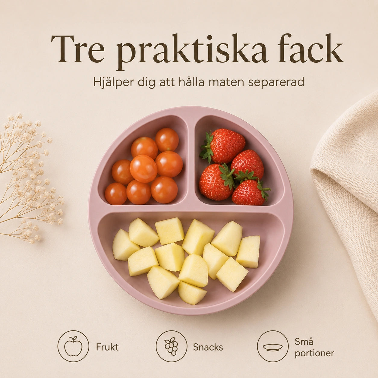 Silikontallrik med Sugpropp