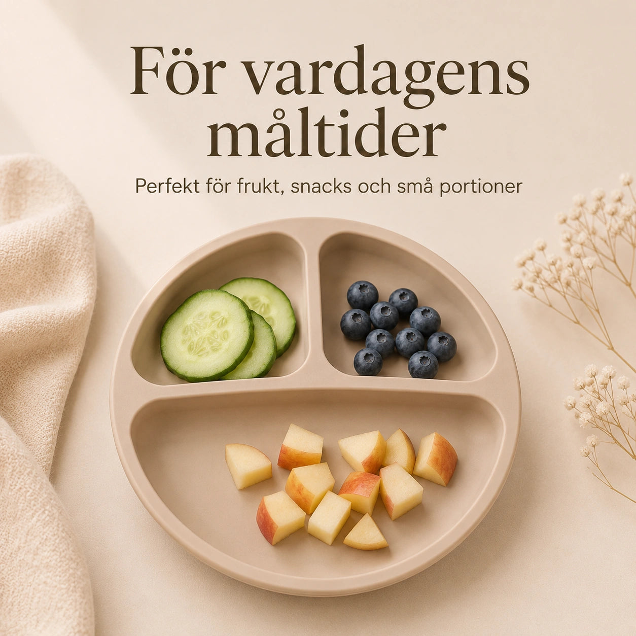 Silikontallrik med Sugpropp