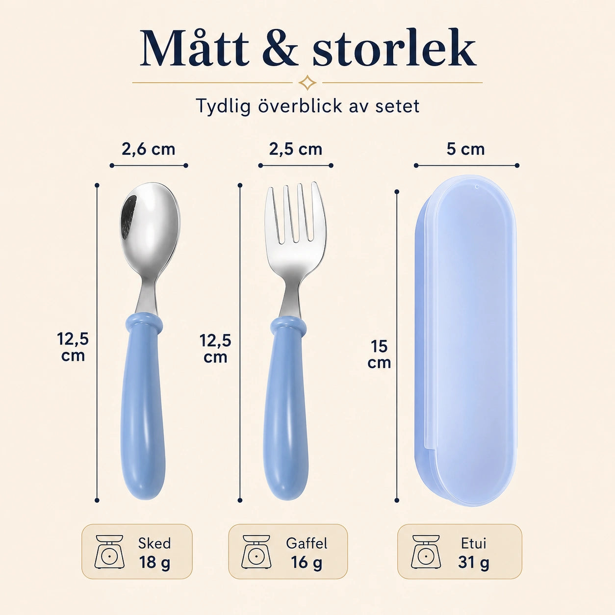 Barnbestick med Fodral