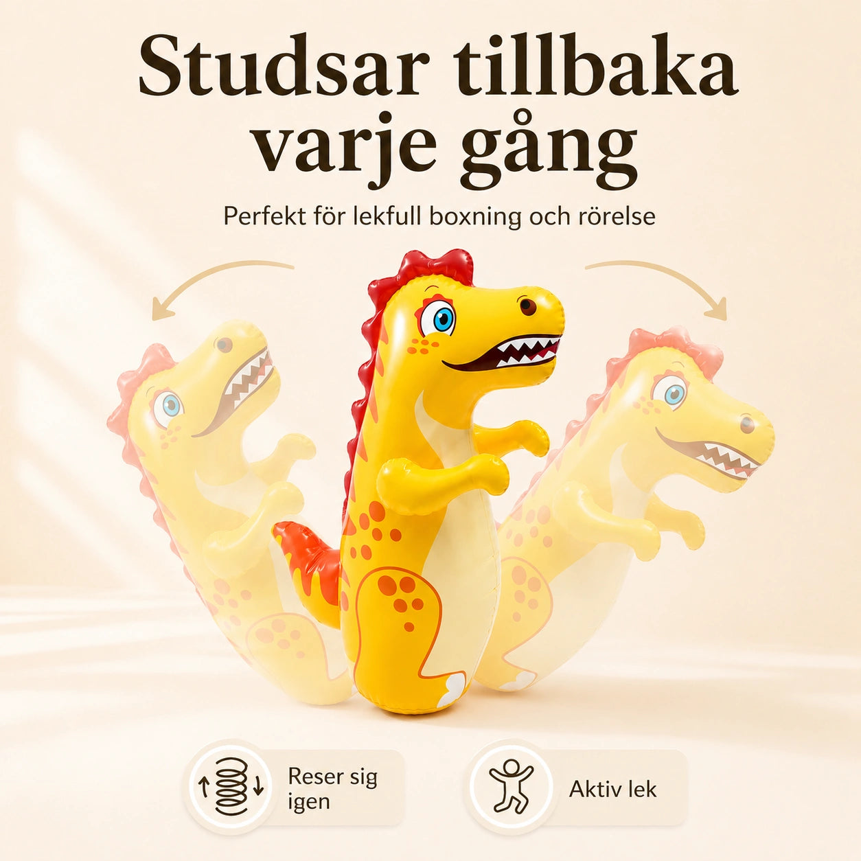Uppblåsbar Dinosaurie Boxningssäck för Barn