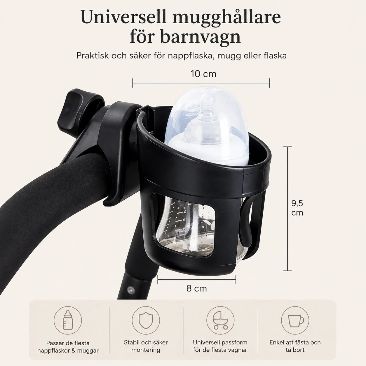 Mugghållare och Mobilhållare 2-i-1