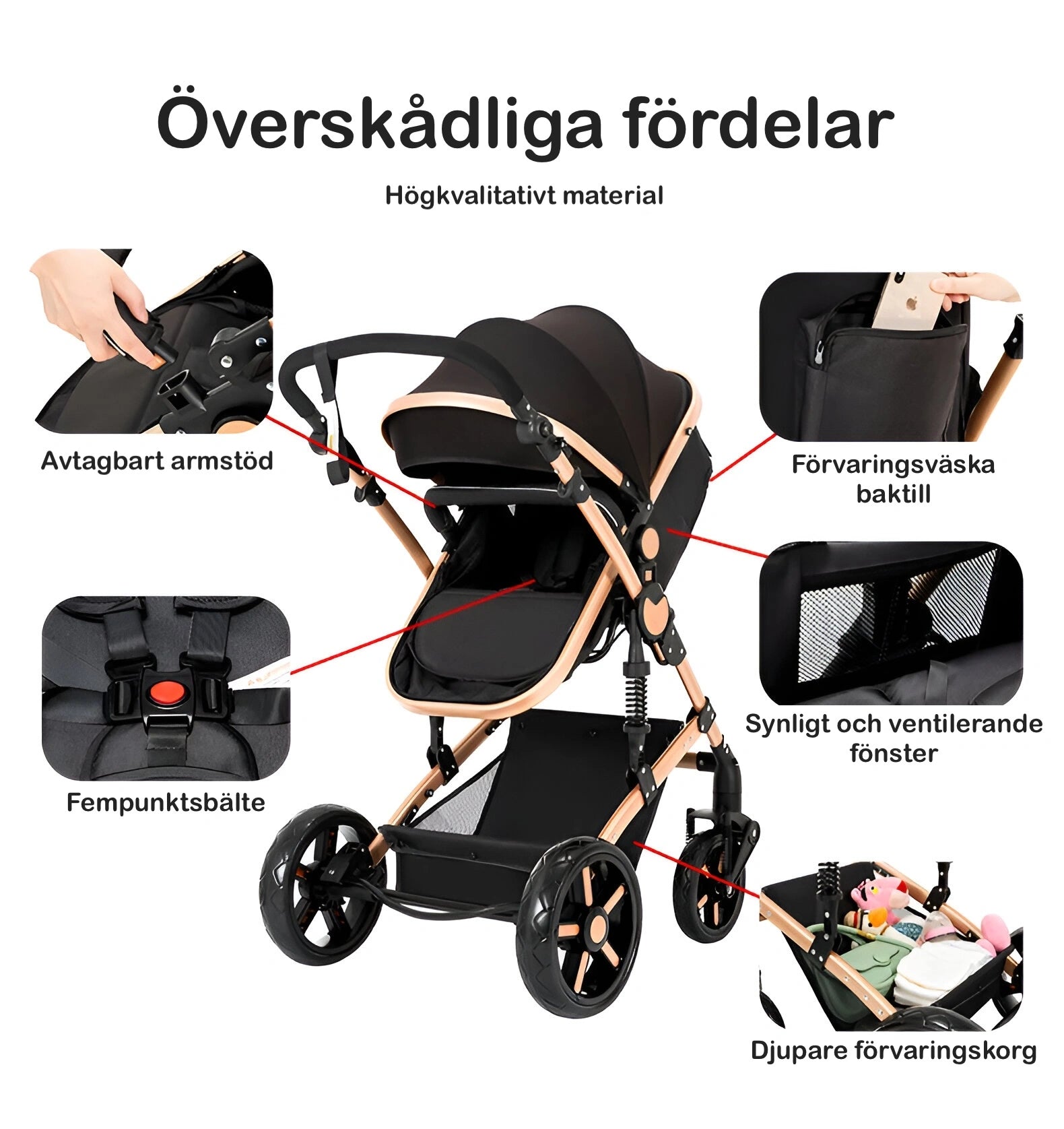 Låsbar hjulvinkel med ett knapptryck