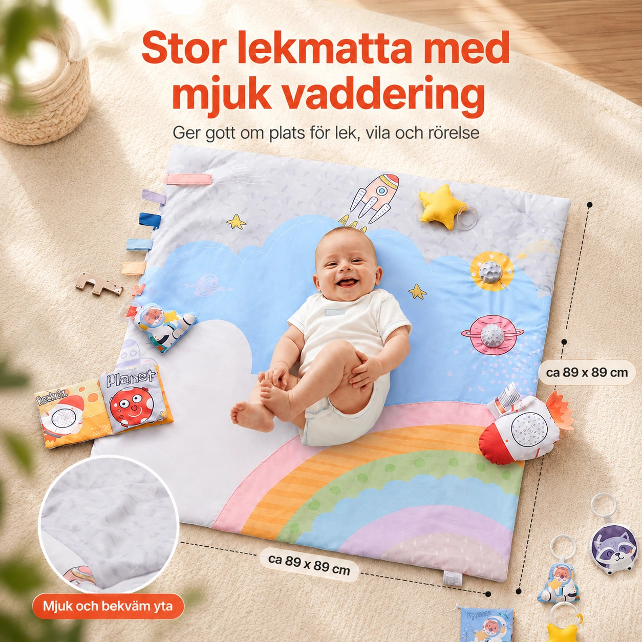 Babygym Lekmatta med Musikraket
