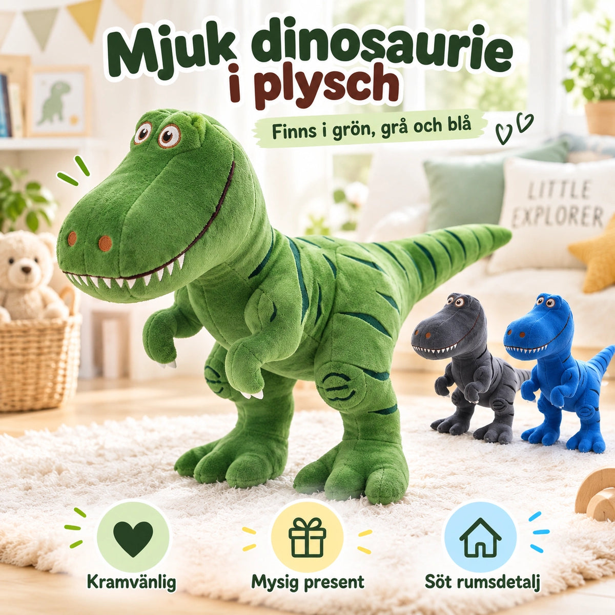 Dinosaurie Gosedjur 50 cm