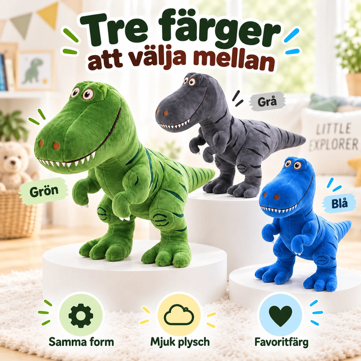 Dinosaurie Gosedjur 50 cm