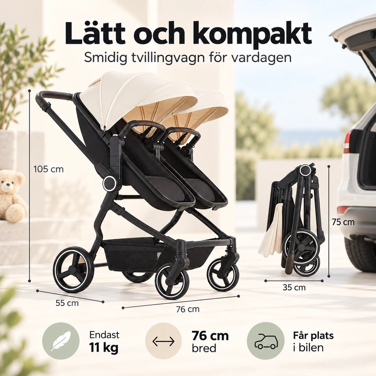 Barnvagn Bio 3-i-1