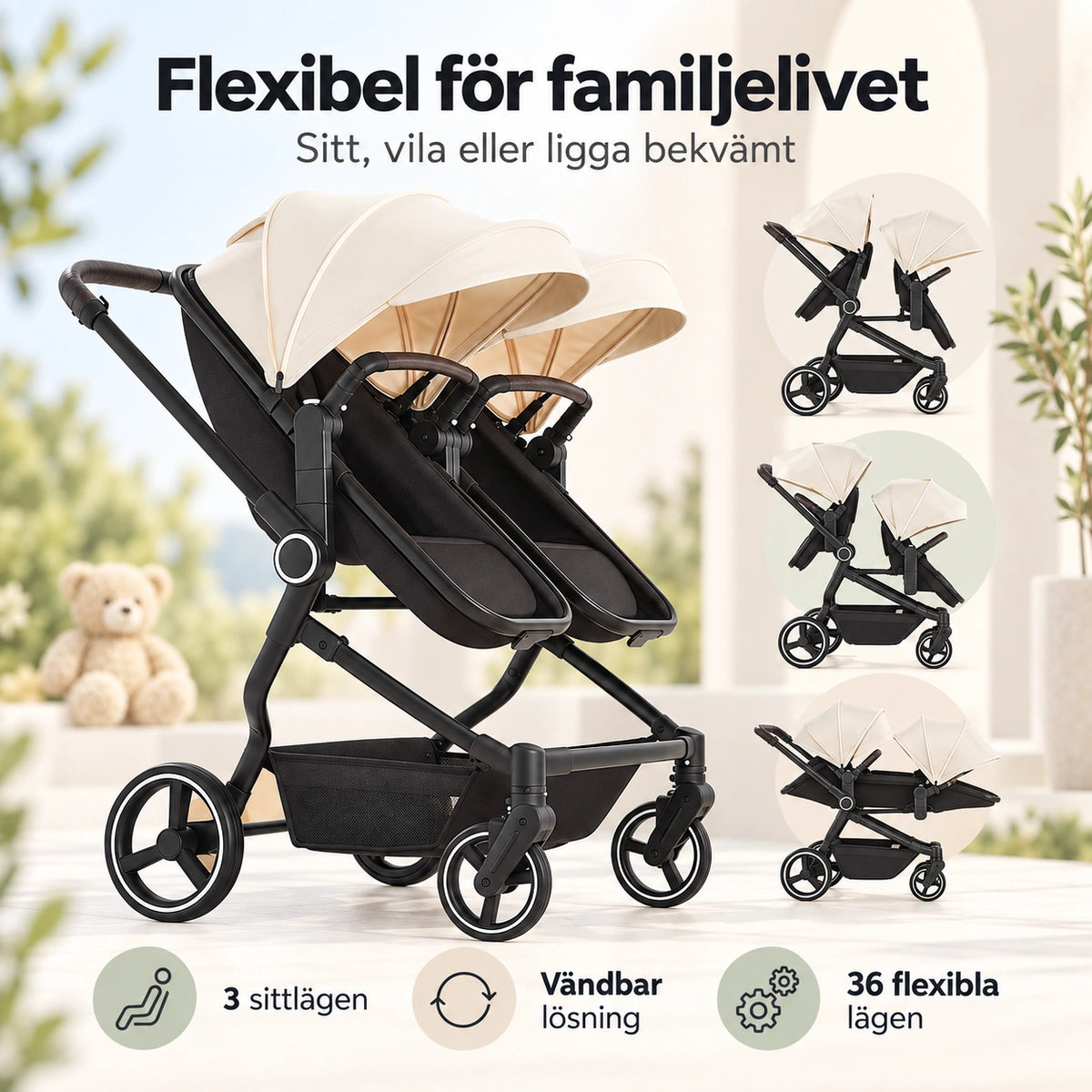 Barnvagn Bio 3-i-1