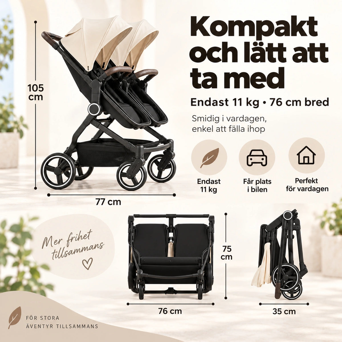 Barnvagn Bio 3-i-1