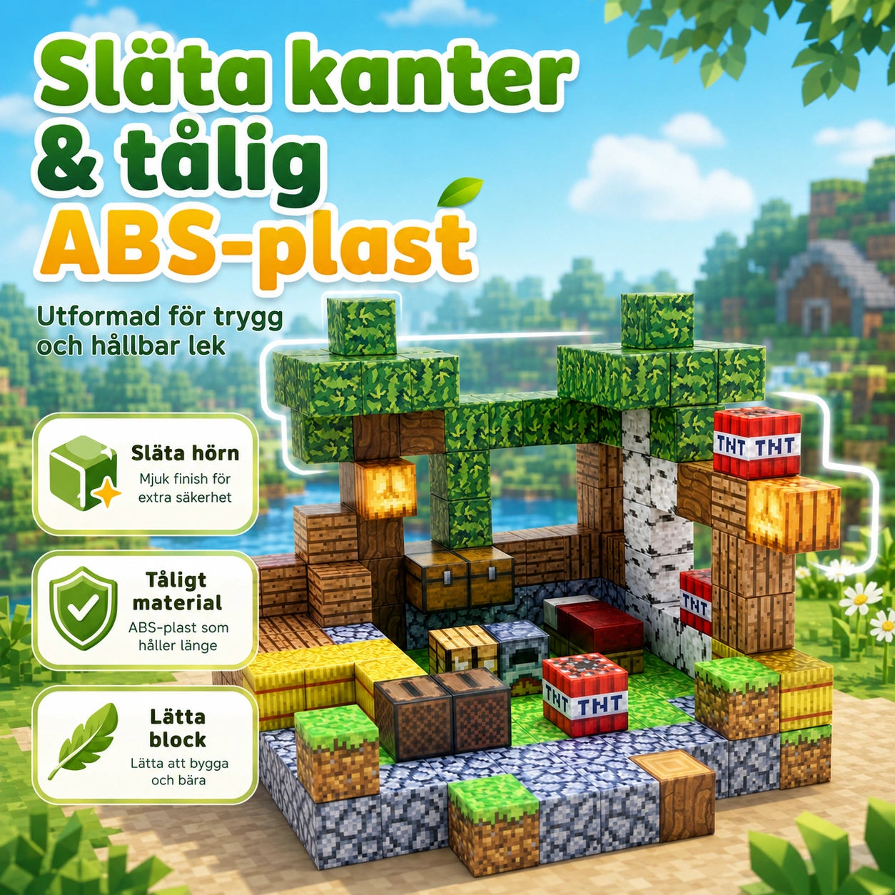 Magnetiska Byggklossar Pixelvärld – 160 delar