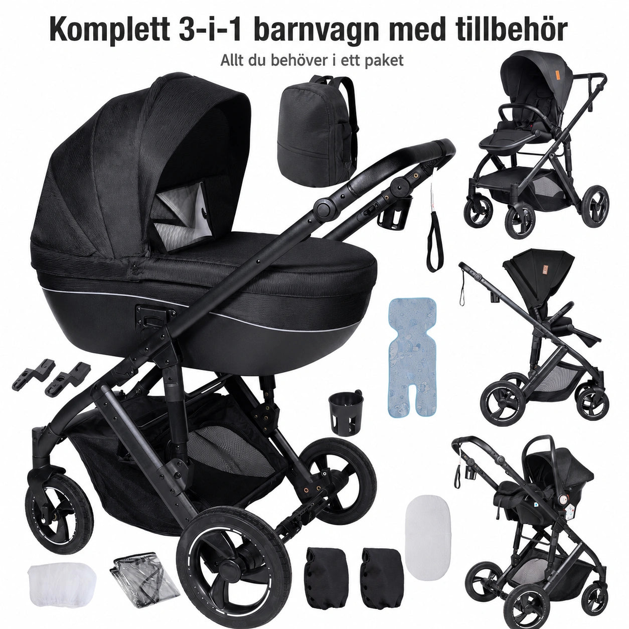 Barnvagn Himla 3-i-1 by LV