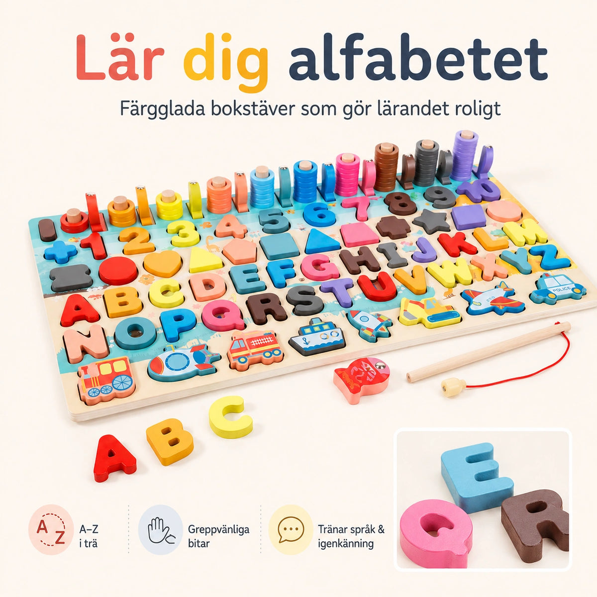 Träleksak med Matematik