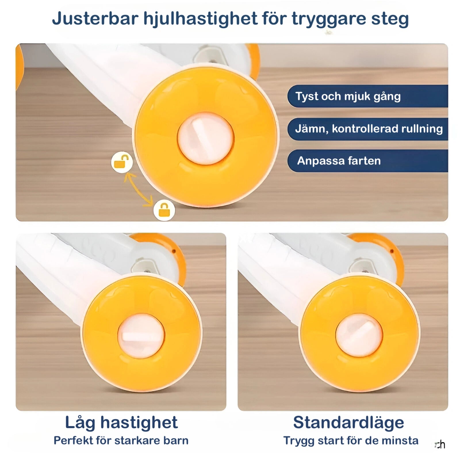 Justerbar hjulhastighet