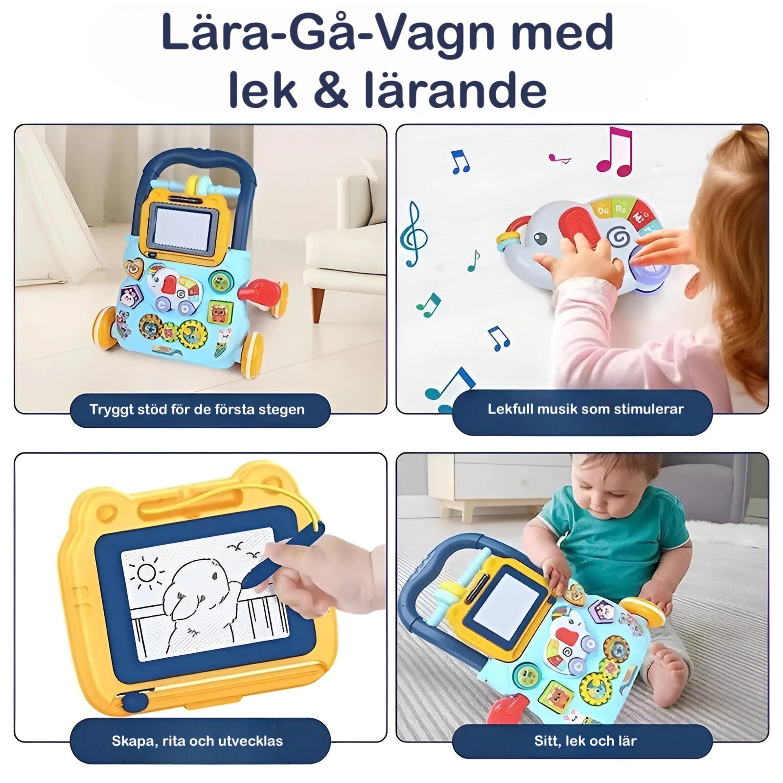 Lära Gå Vagn och Lek funktioner