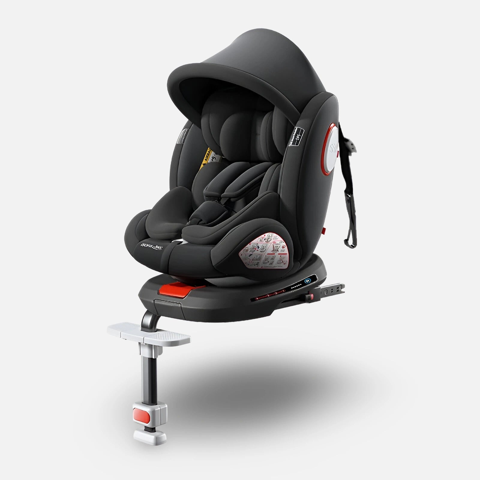 Bilbarnstol 360° Vändbar ISOFIX by LV svart