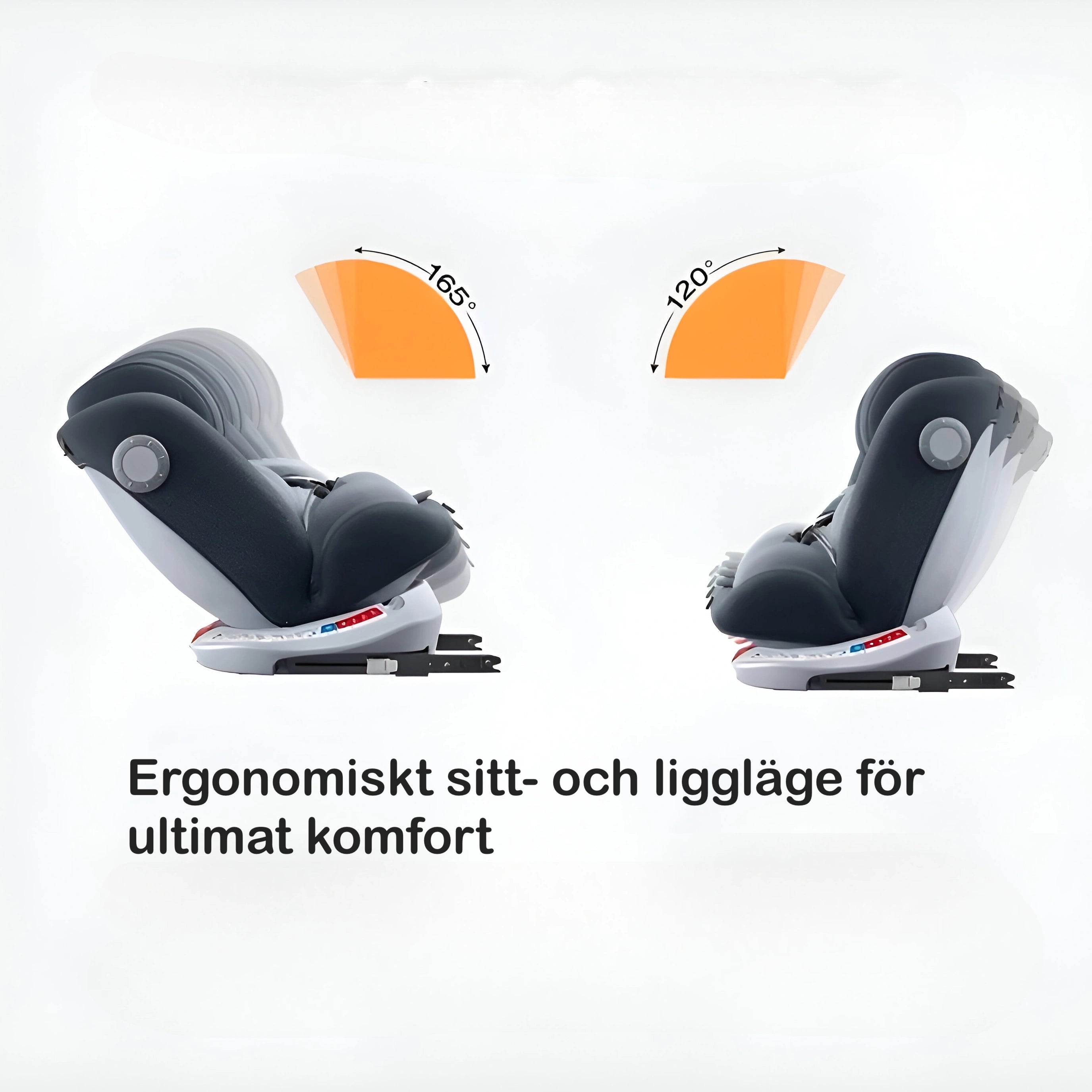 Bilbarnstol 360° Vändbar med Sufflett by LV