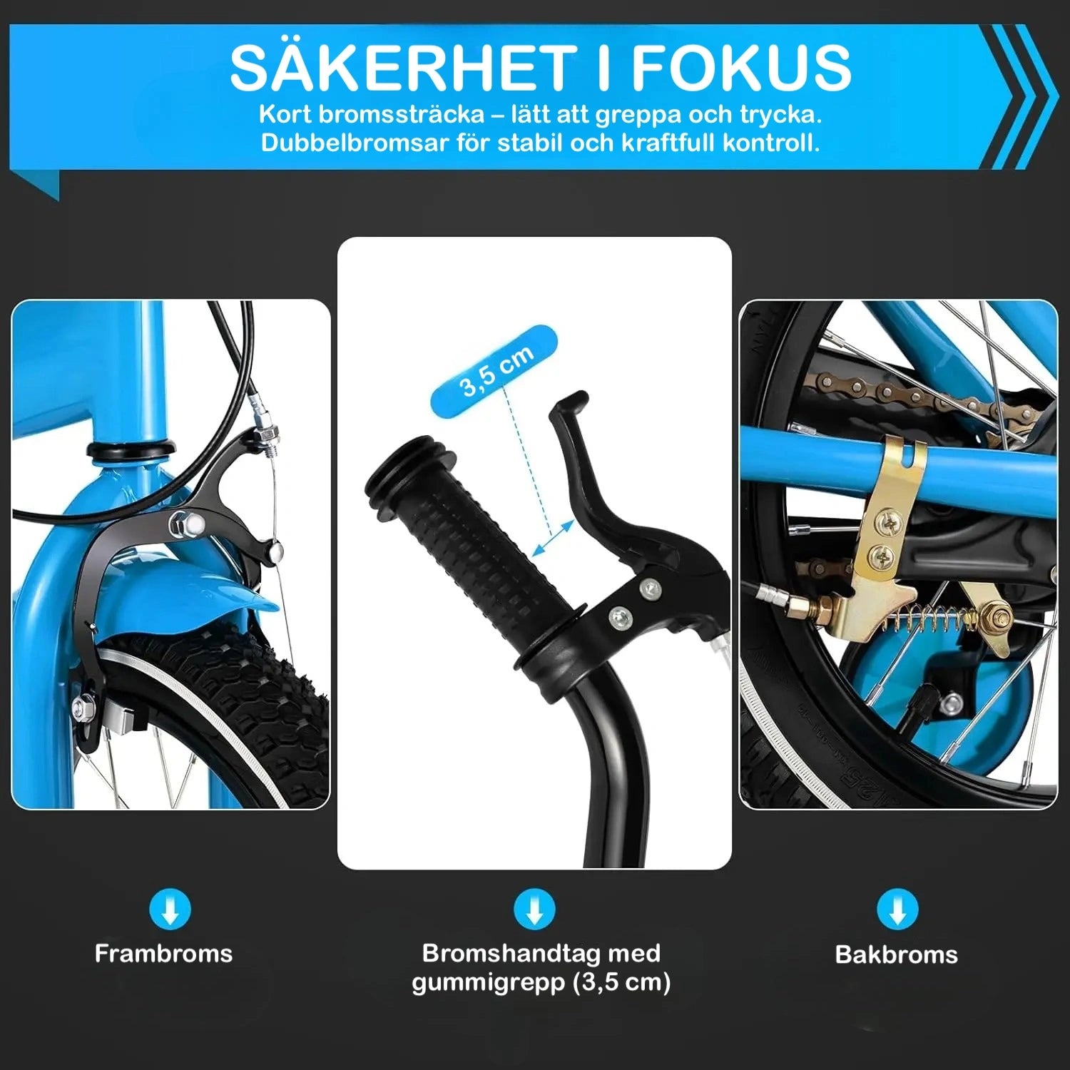 Barncykel 14 Tum med Stödhjul – Flera Färger