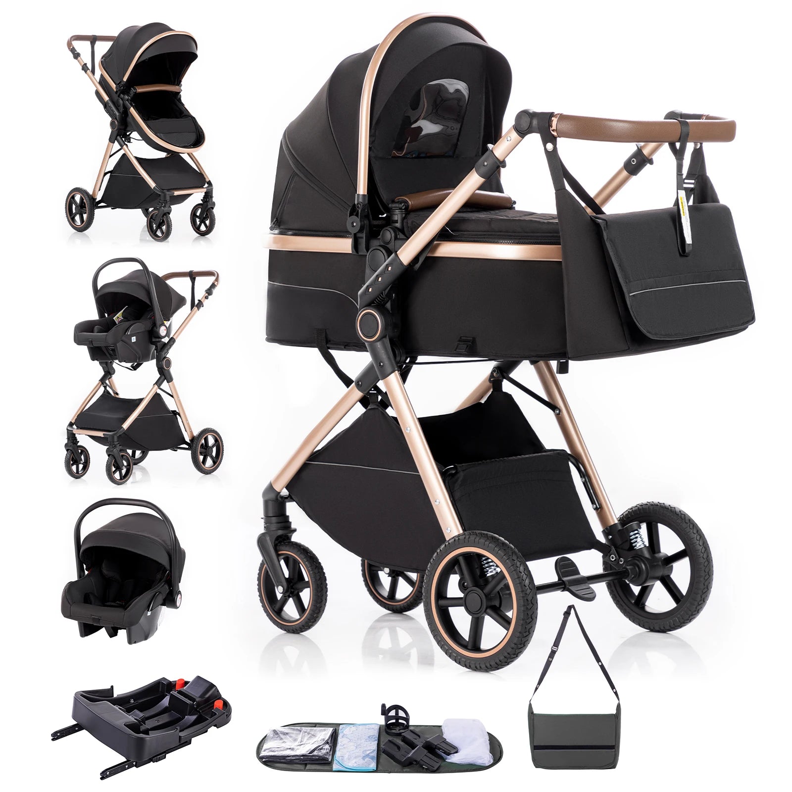 Barnvagn Omnia 3-i-1 med ISOFIX
