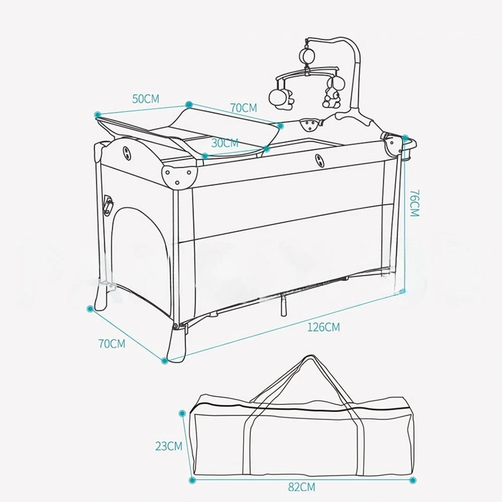 Barnsäng Bedside Crib Standard by LV - Resesäng