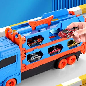 Leksaksbilar – Transportlastbil med 6 Racingbilar