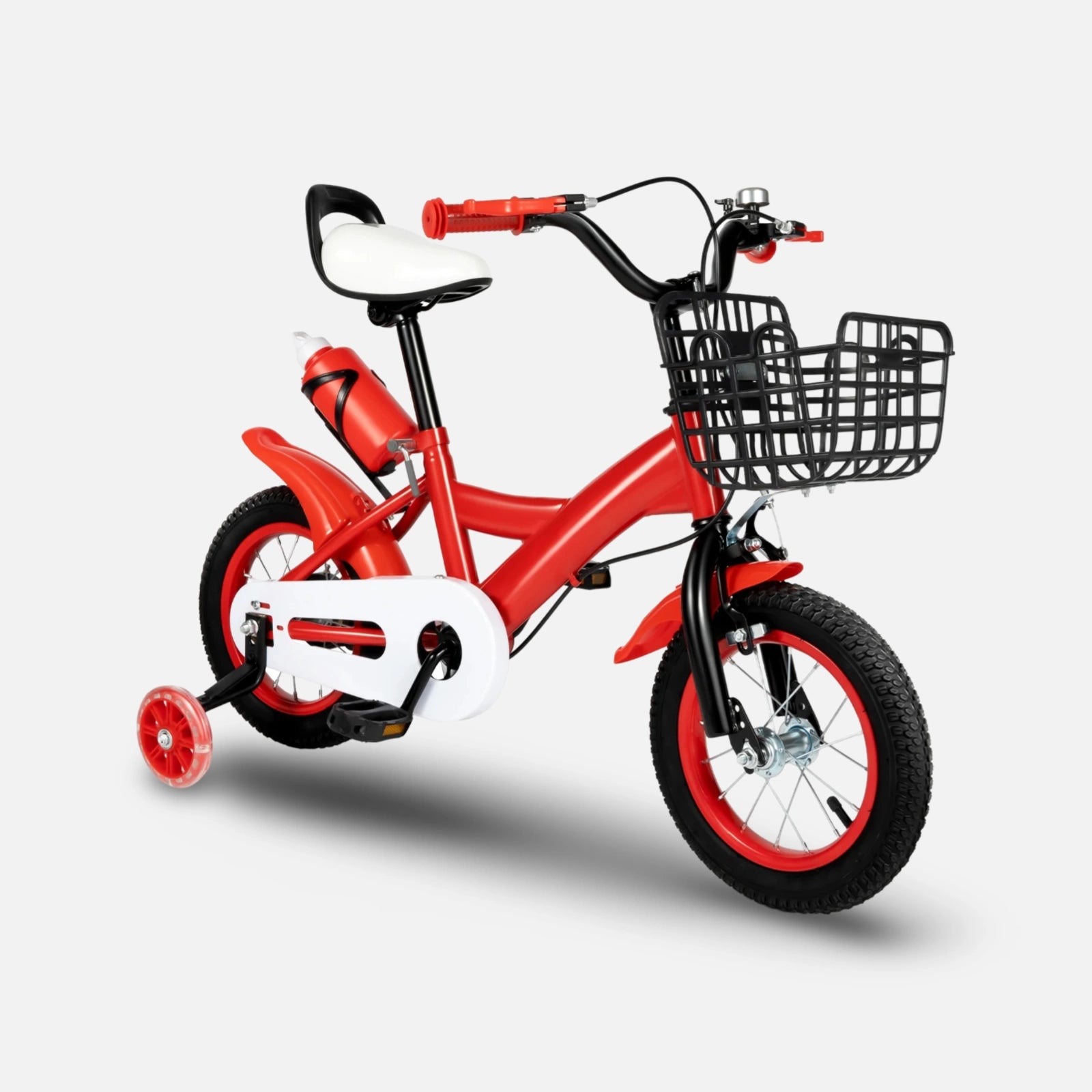 Barncykel 12 Tum med vattenflaska - Röd