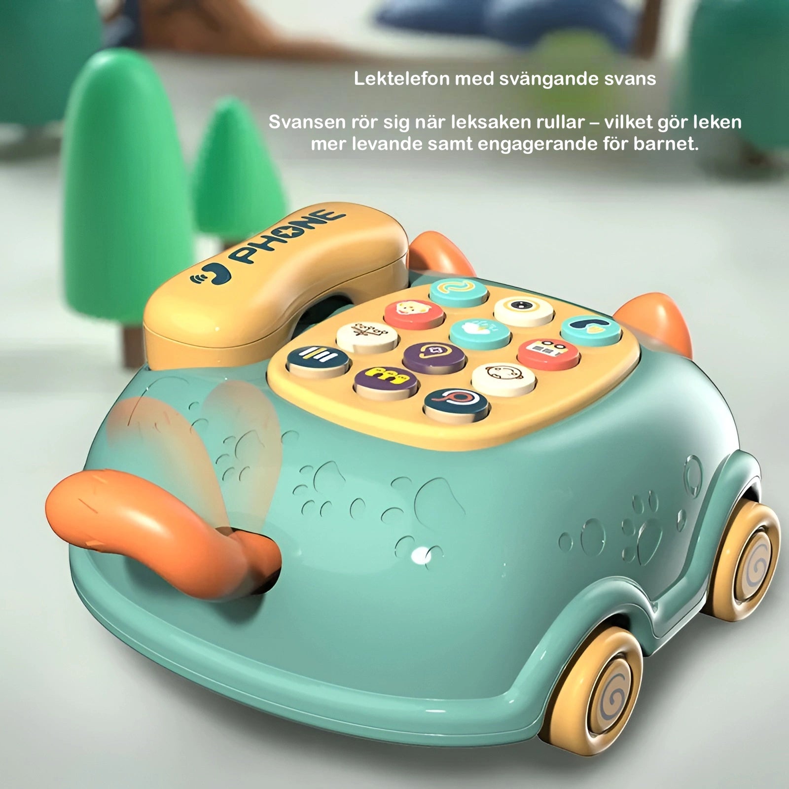 Pedagogisk Telefonleksak för Barn – Ljud, Ljus & Motorikträning