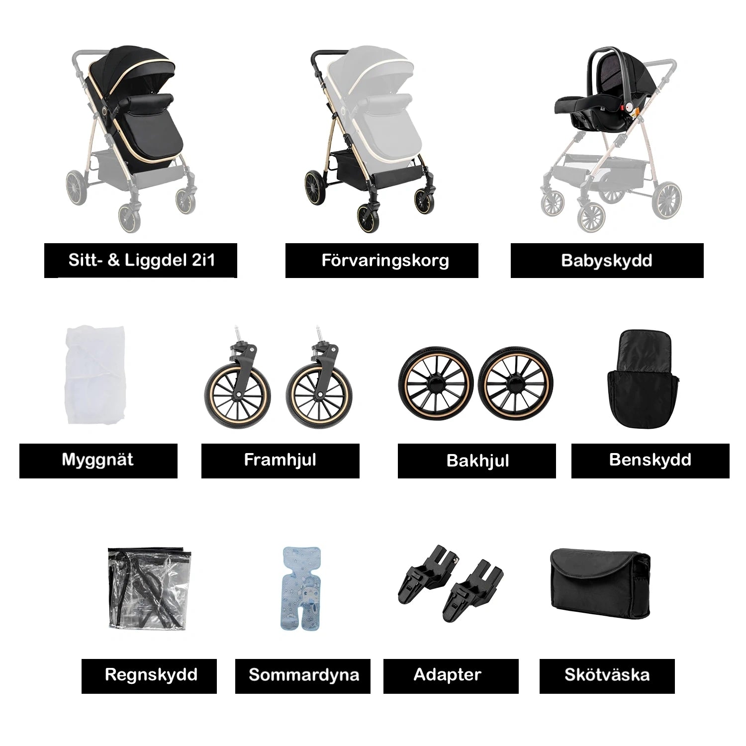 Barnvagn UrbanMove 3-i-1 by LV