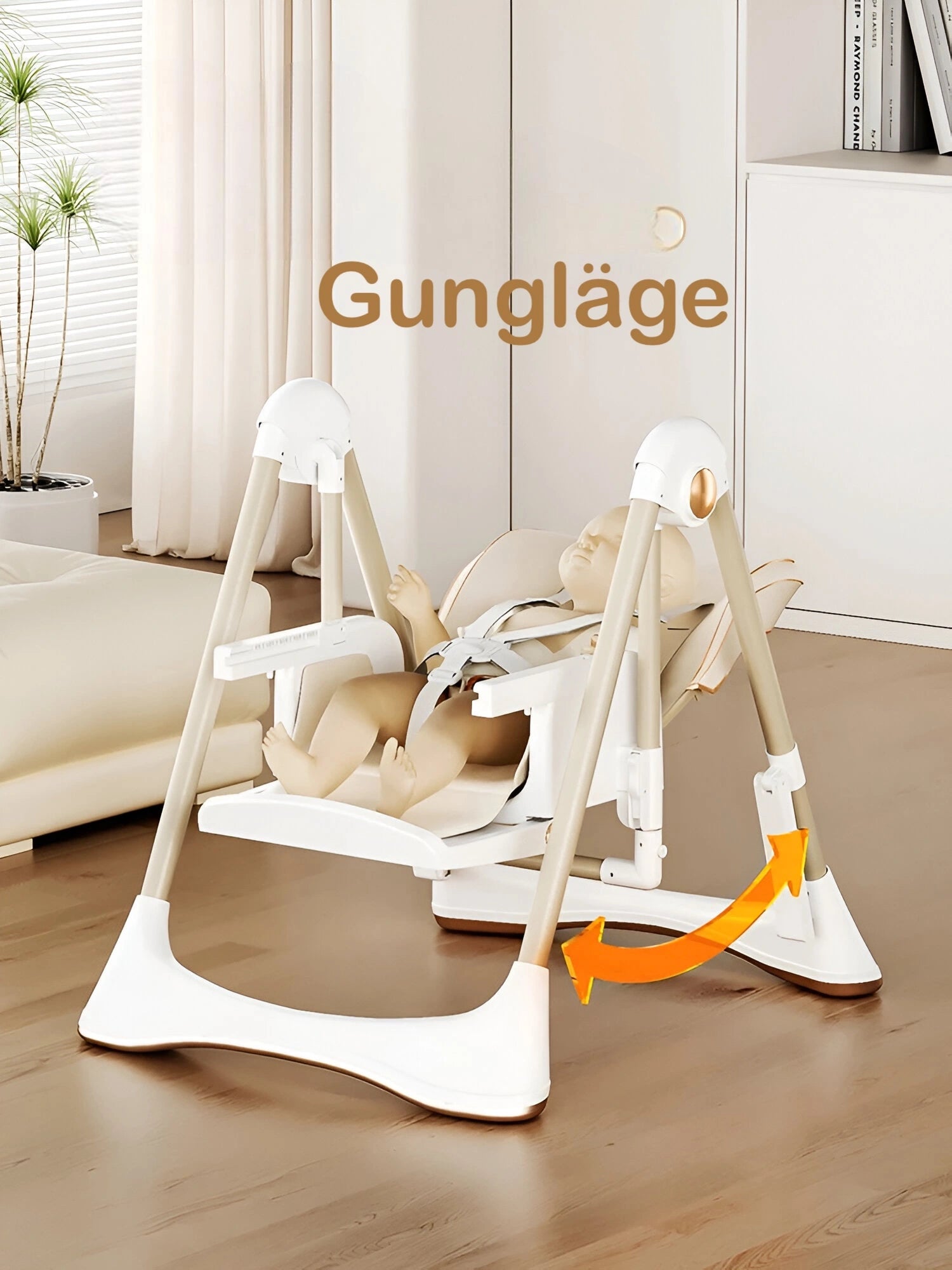 Monterad i gungläge