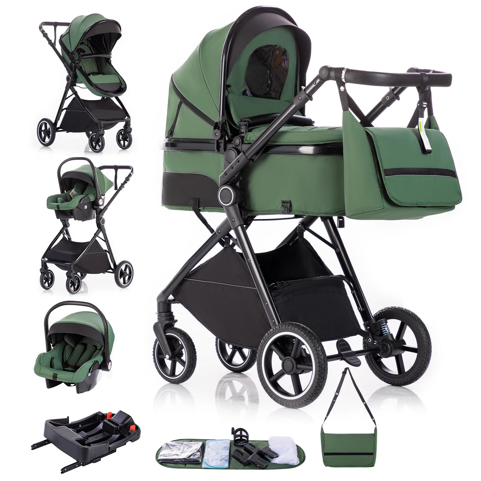 Barnvagn Omnia 3-i-1 med ISOFIX