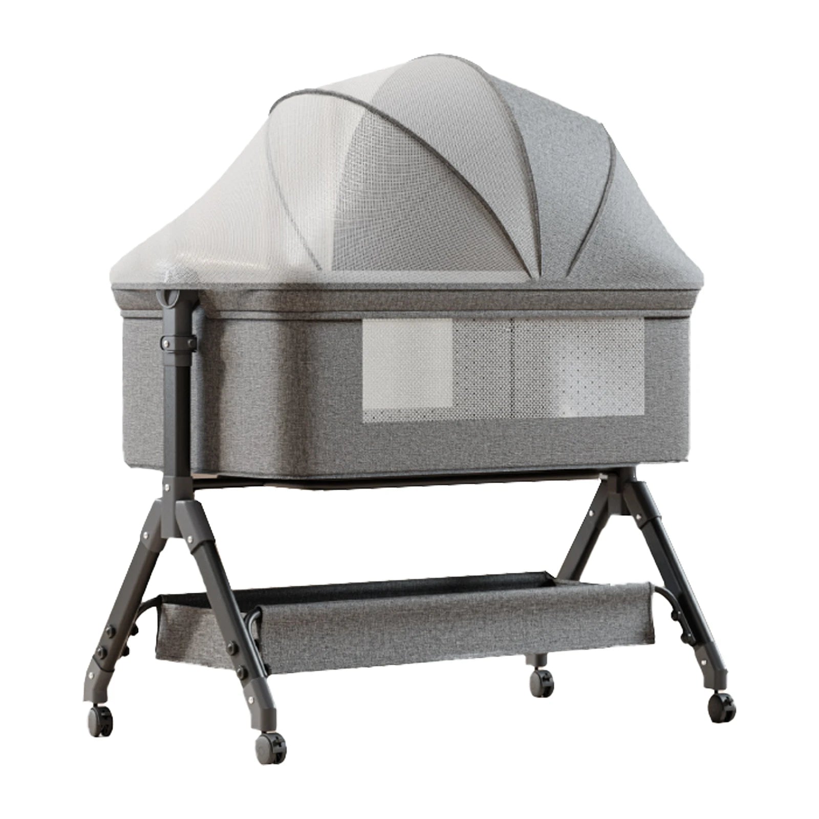 Bedside Crib DreamNest by LV grå