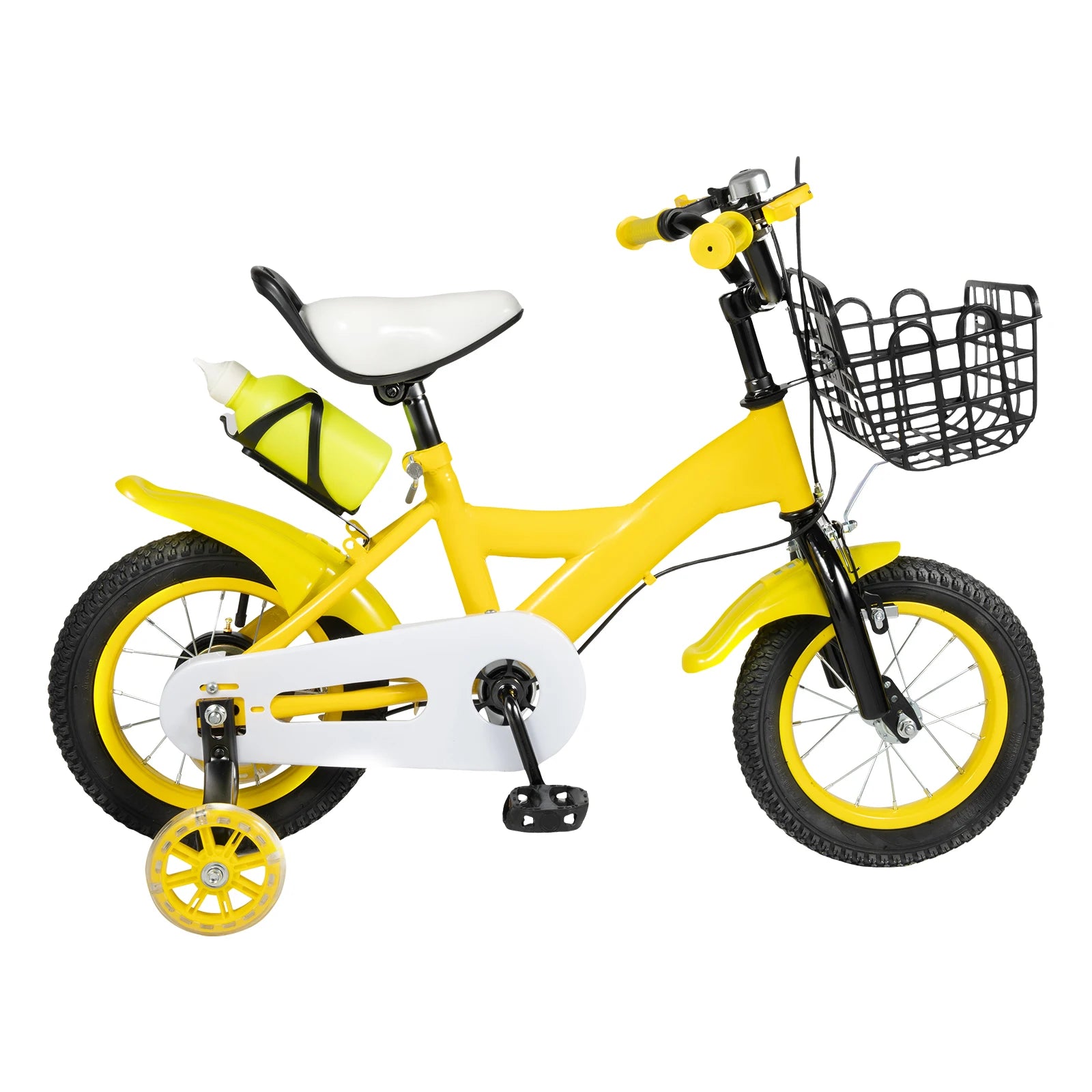 Barncykel 12 Tum med vattenflaska - Gul