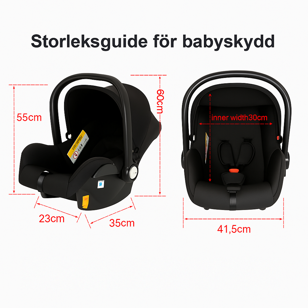 Mångsidig barnvagn med liggdel och sittdel