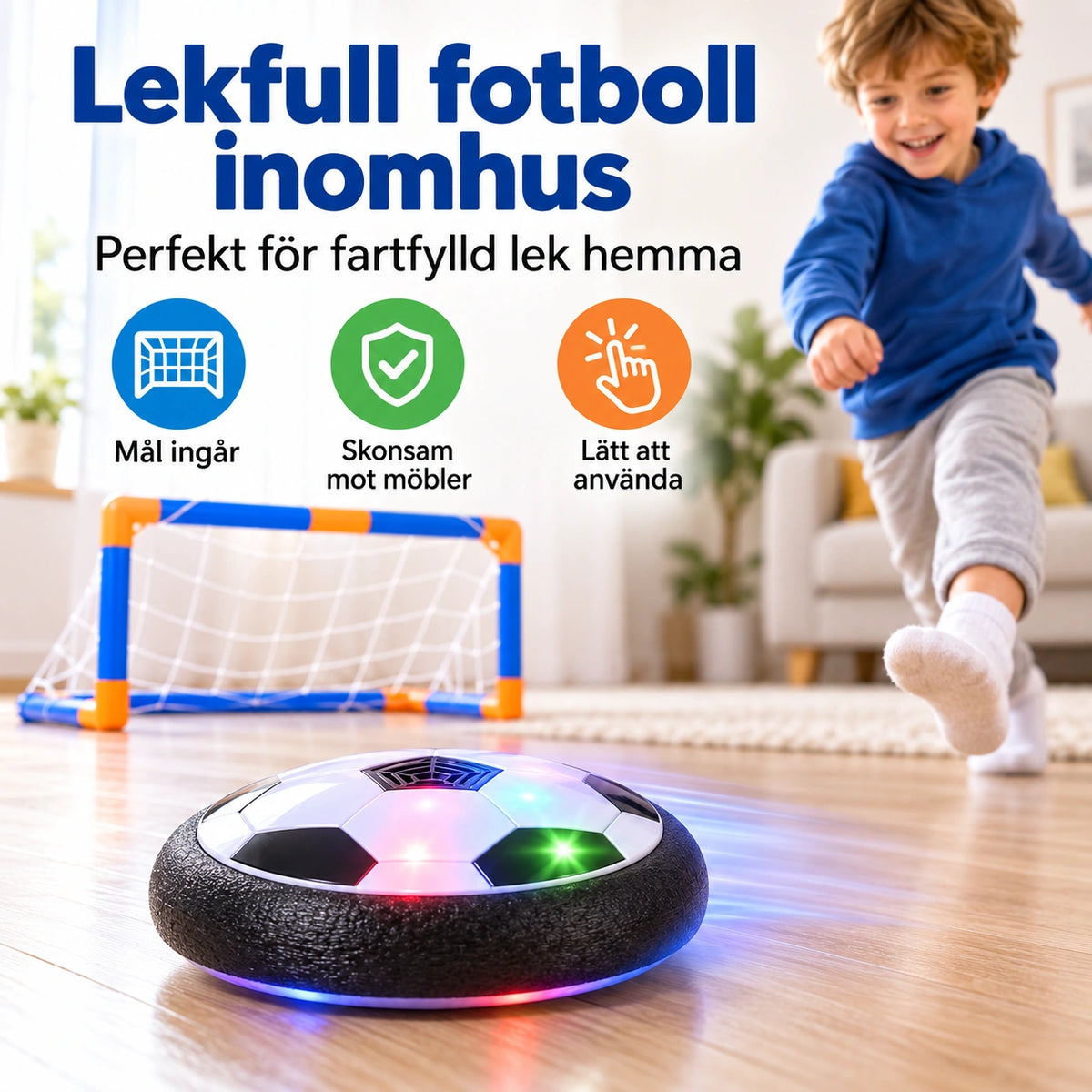 Hoverfotboll med LED