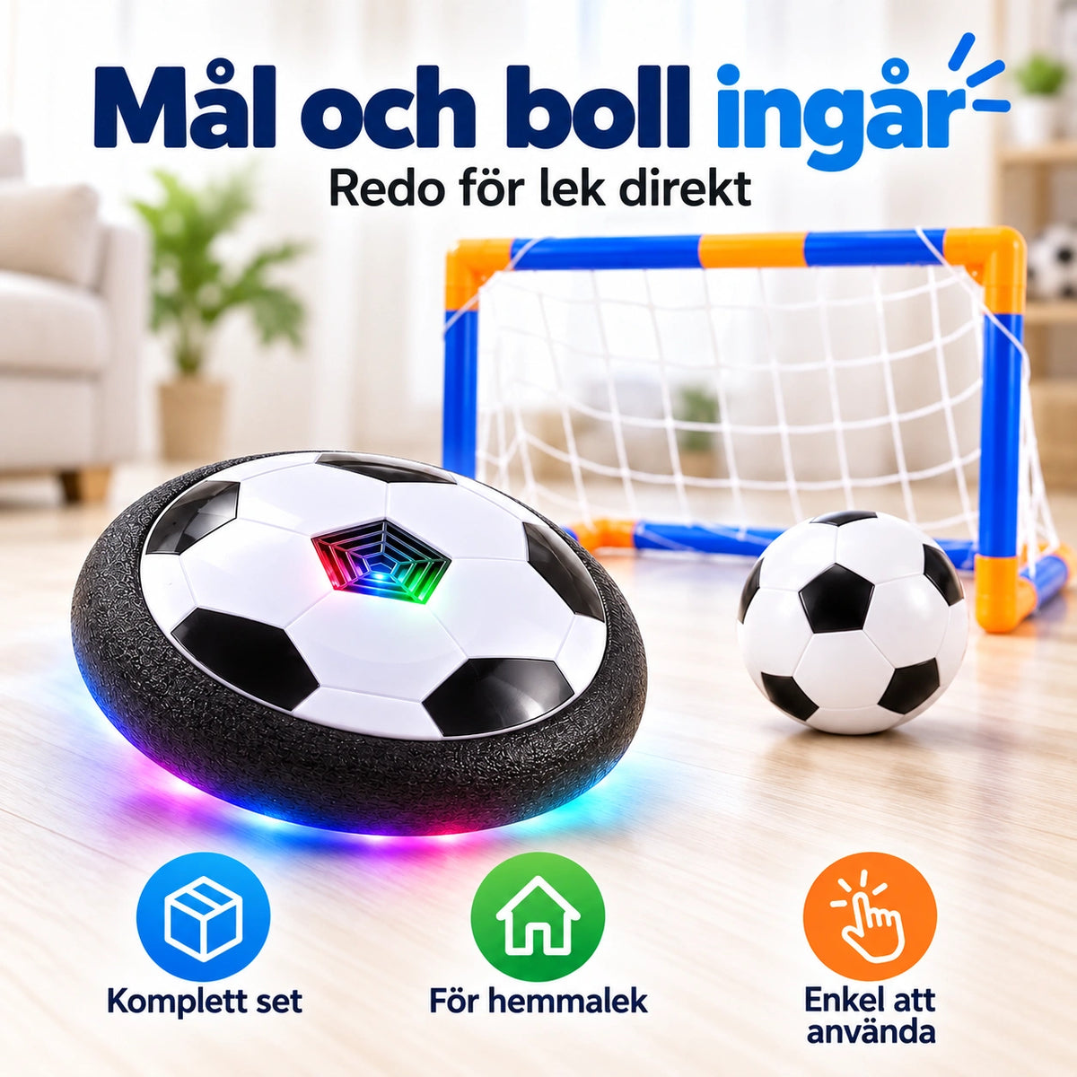 Hoverfotboll med LED