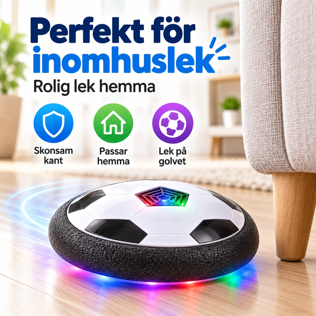 Hoverfotboll med LED