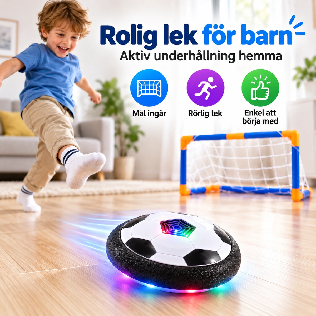 Hoverfotboll med LED