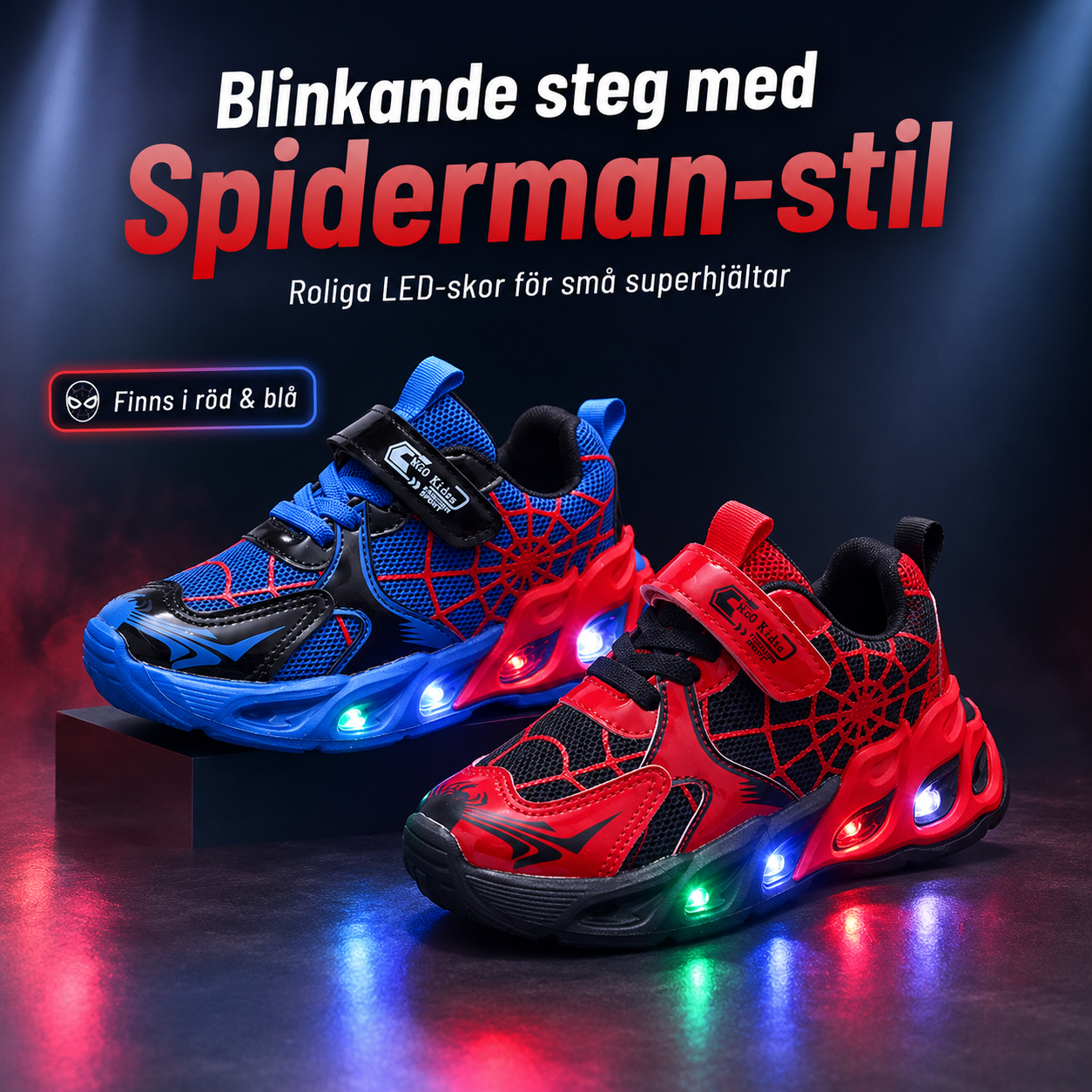 Spiderman Blinkande skor