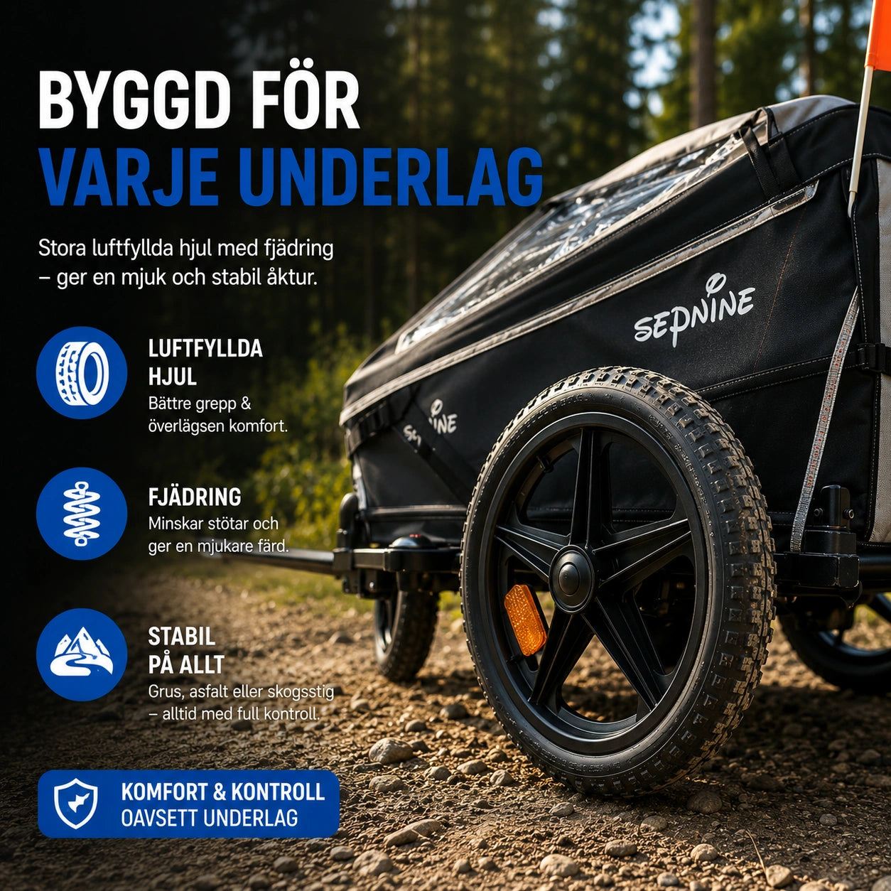 Barn cykelvagn Sepnine