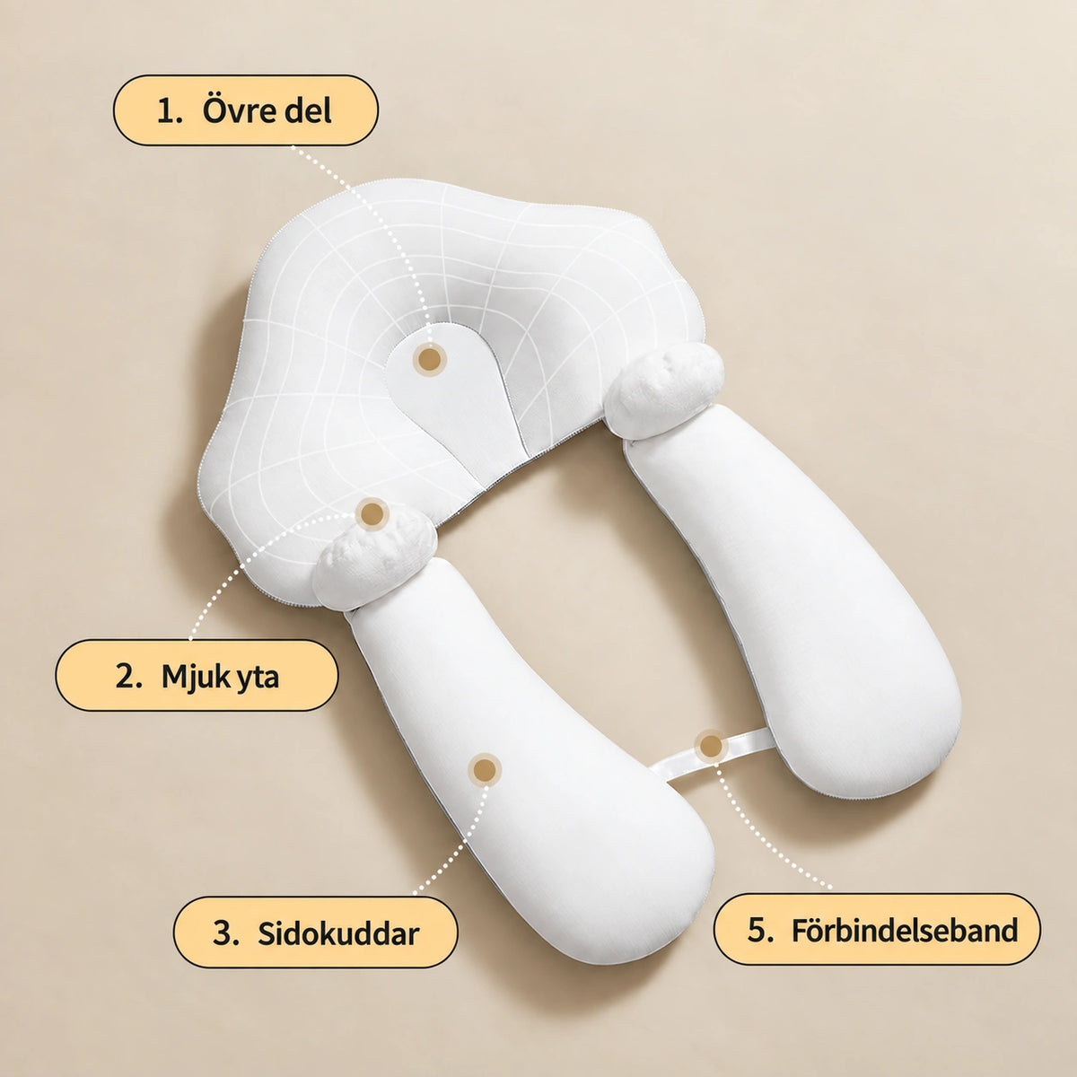 Babykudde med Huvudstöd