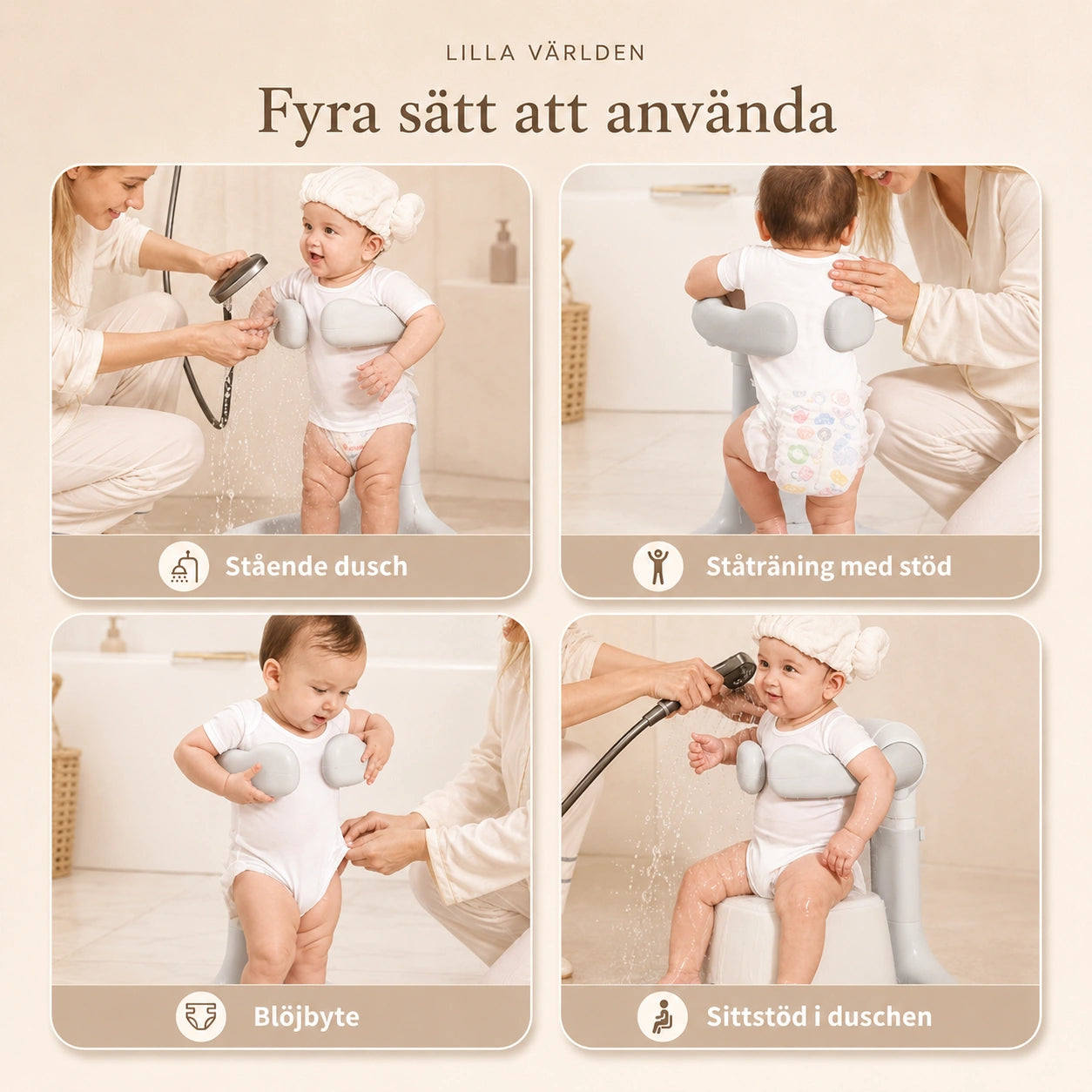 Justerbart Badstöd