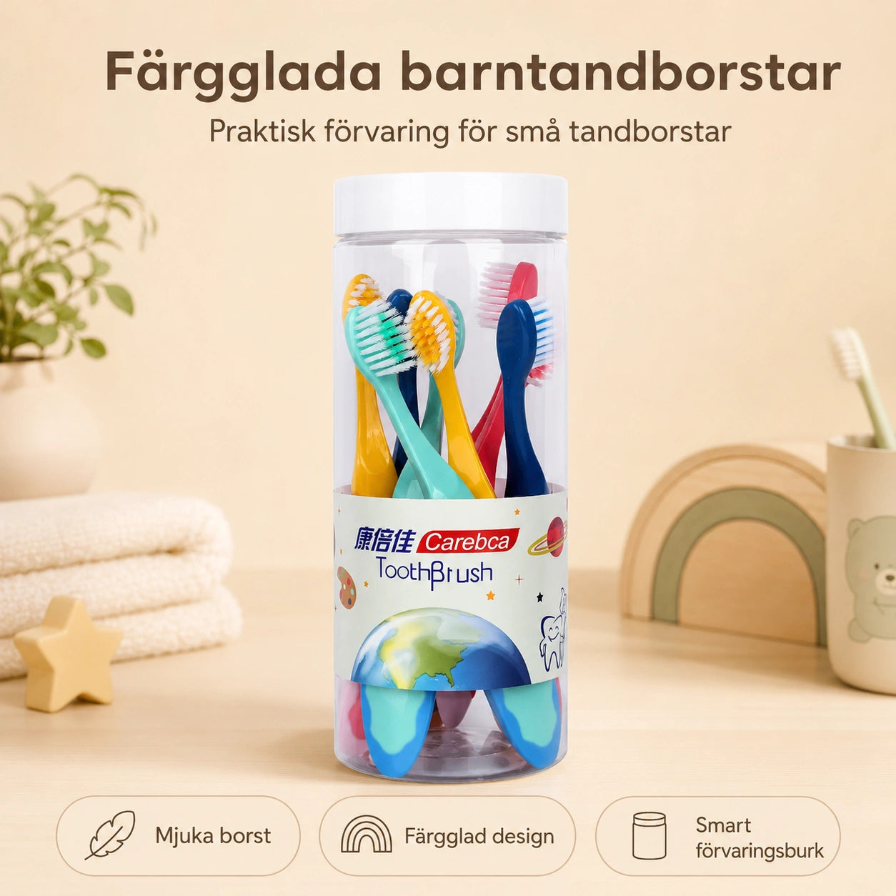 Barntandborstar 8-Pack