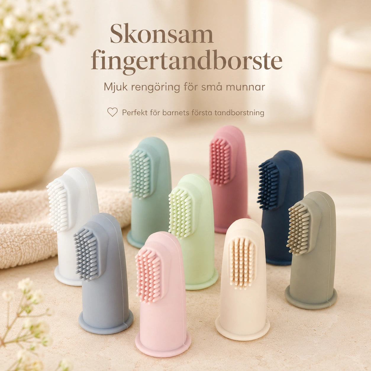 Fingertandborste i Silikon