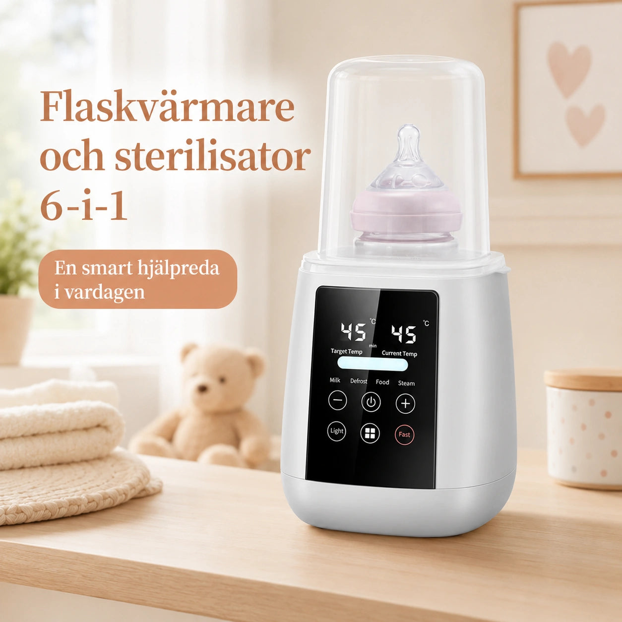 Flaskvärmare och Sterilisator 6-i-1