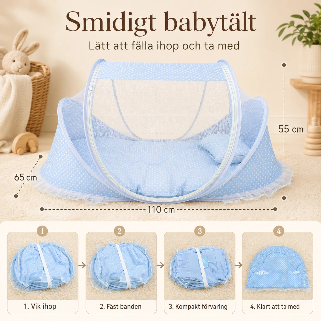 Babytält med Myggnät